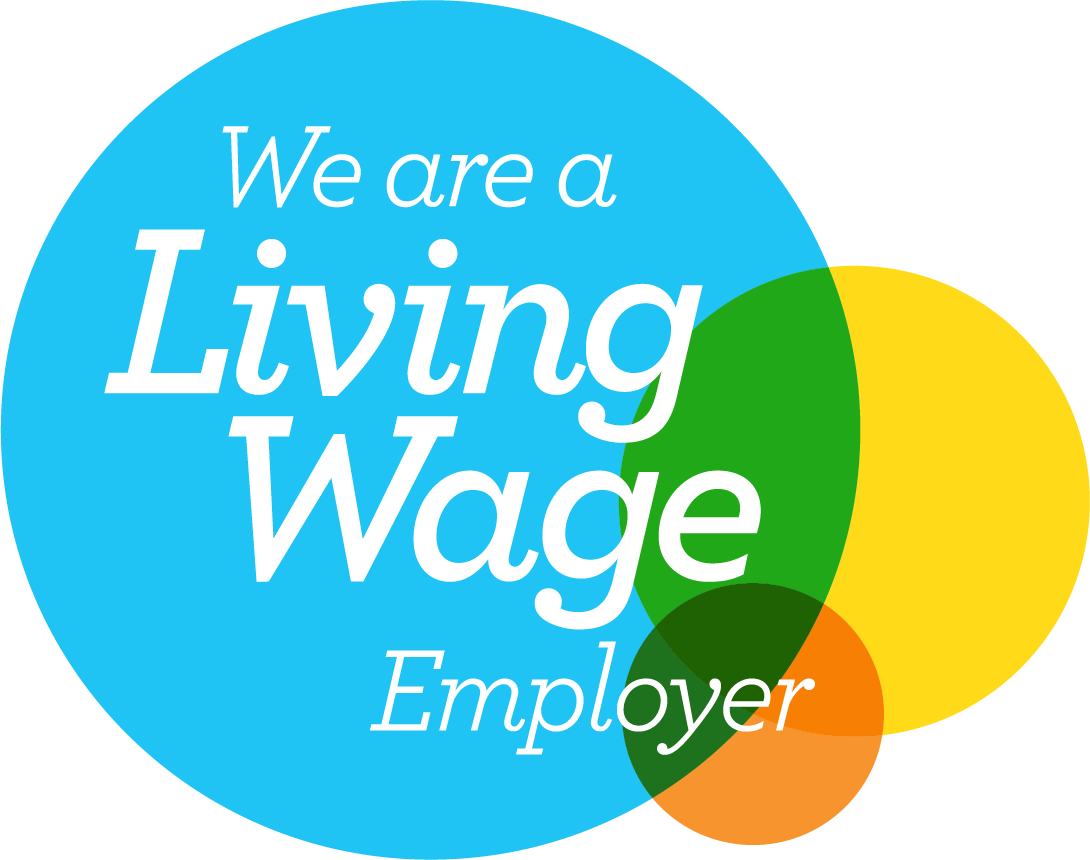 Living Wage logo with link to Living Wage website
